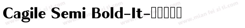 Cagile Semi Bold-It字体转换